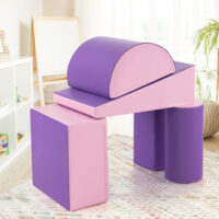 5-Piece Kids Climb and Crawl Activity Playset-Purple - Image 2