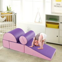 5-Piece Kids Climb and Crawl Activity Playset-Purple - Image 6