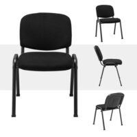 Office Chair with Metal Frame and Padded Cushions for Conference Room-Set of 2 - Image 2