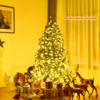Premium Hinged Artificial Fir Christmas Tree with LED Lights-6 ft - Image 5