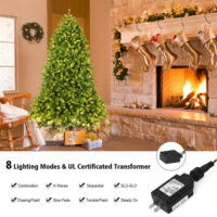 Premium Hinged Artificial Fir Christmas Tree with LED Lights-6 ft - Image 6