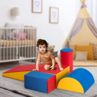 5-Piece Set Climb Activity Play Safe Foam Blocks-Red - Image 3