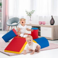 5-Piece Set Climb Activity Play Safe Foam Blocks-Red - Image 6
