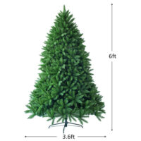 6 Feet Unlit Artificial Christmas Tree with 1250 Branch Tips - Image 2