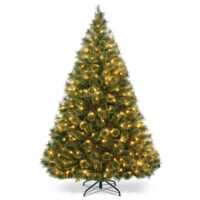 6 Feet Pre-Lit PVC Artificial Carolina Pine Tree with LED Lights - Image 4