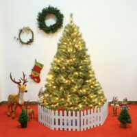 6 Feet Pre-Lit PVC Artificial Carolina Pine Tree with LED Lights - Image 5